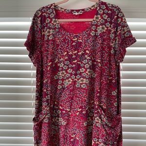 Jersey knit floral dress